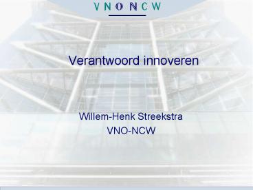 Verantwoord innoveren