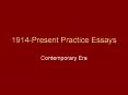 1914-Present Practice Essays PowerPoint PPT Presentation