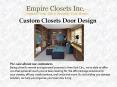 Custom Closets Door Design PowerPoint PPT Presentation