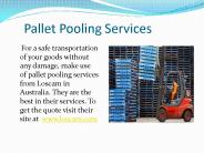 Pallet Pooling Services Australia
