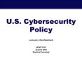 U.S. Cybersecurity Policy PowerPoint PPT Presentation