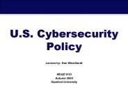 U.S. Cybersecurity Policy