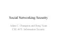 Social Networking Security PowerPoint PPT Presentation