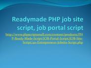 Readymade PHP job site script, Job portal script, jobs classified script