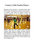 Country Club Zumba Fitness PowerPoint PPT Presentation