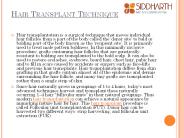 Hair Transplant Technique