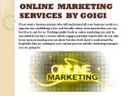 ONLINE  MARKETING services  by goigi