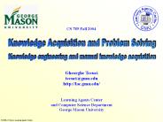 Knowledge Acquisition and Problem Solving