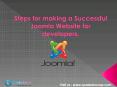 Steps for making a Successful Joomla Web site for developers. PowerPoint PPT Presentation