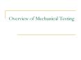 Overview of Mechanical Testing PowerPoint PPT Presentation