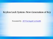 Keyless Lock System-New Generation of Key