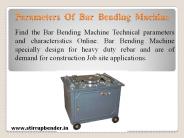 Parameters of automatic bar bending machine (1)