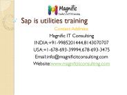 Sap is utilities training