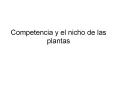 Competencia y el nicho de las plantas PowerPoint PPT Presentation
