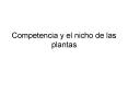 Competencia y el nicho de las plantas PowerPoint PPT Presentation