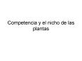 Competencia y el nicho de las plantas PowerPoint PPT Presentation