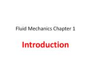 Fluid Mechanics Chapter 1