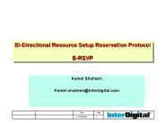 Bi-Directional Resource Setup Reservation Protocol B-RSVP