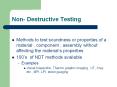 Non- Destructive Testing PowerPoint PPT Presentation