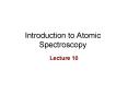 Introduction to Atomic Spectroscopy PowerPoint PPT Presentation