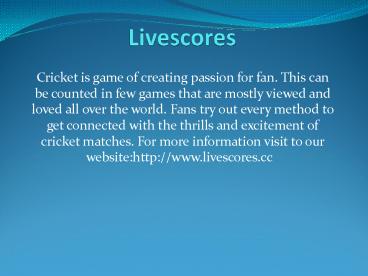 Livescores