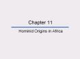 Hominid Origins in Africa PowerPoint PPT Presentation