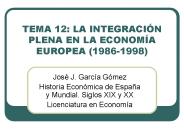 TEMA 12: LA INTEGRACI