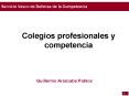 Colegios profesionales y competencia PowerPoint PPT Presentation