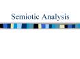 Semiotic Analysis PowerPoint PPT Presentation