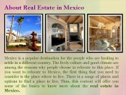 About Real Estate in Mexico