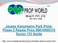 Jaypee Kensington Park Plots-Phase 2 Resale Price 09810000375 Sector 131 Noida