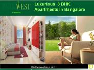Luxurious  3 BHK Apartments In Bangalore