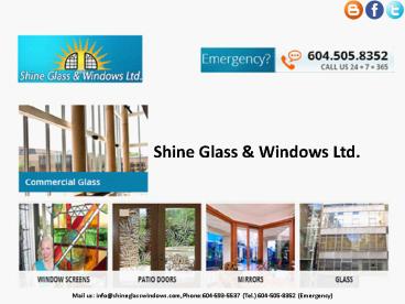 Residential & Commercial Windows Glass Repairs and Replacements in Surrey