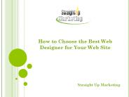 How to Choose the Best Web Designer for Your Web Site?