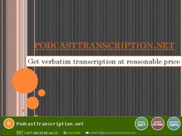 Podcast Transcription Services