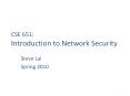 CSE 651: Introduction to Network Security PowerPoint PPT Presentation