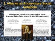 2. Attacks on Anonymized Social Networks