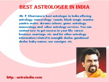 Best Astrologer in India
