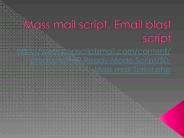 Mass mail script, Email blast script, email marketing script