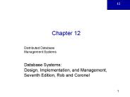Distributed Database Management Systems