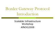Border Gateway Protocol Introduction