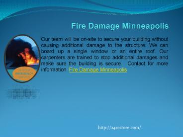 Fire damage Minneapolis