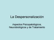 La Despersonalizaci
