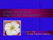 Urinary Incontinence: Diagnosis and Management