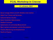 FCAL Workshop in Cracow