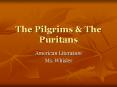 The Pilgrims PowerPoint PPT Presentation