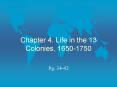 Chapter 4. Life in the 13 Colonies, 1650-1750 PowerPoint PPT Presentation