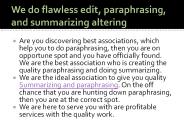 Summarizing Paraphrasing