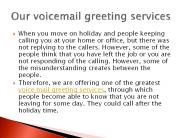 Professional Voicemail Greeting