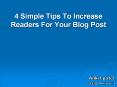 Tips To Increase Readers PowerPoint PPT Presentation